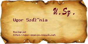 Ugor Szénia névjegykártya